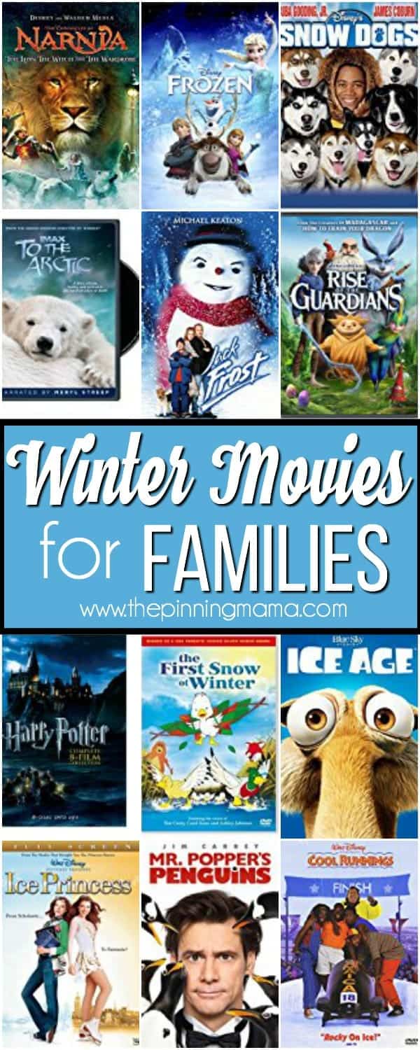 List of Winter Movies for your family.  