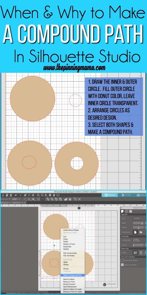 When and why to make a compound path in silhouette studio. 