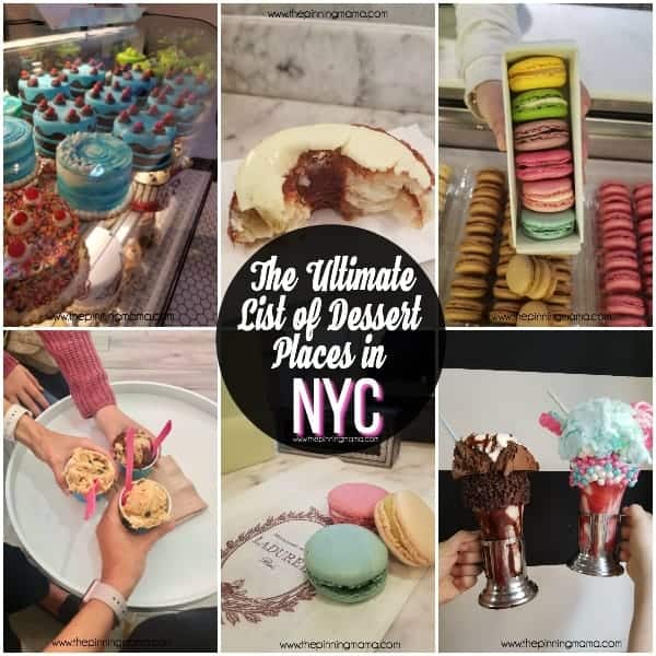 The Ultimate List of Dessert Places in NYC for your family. 