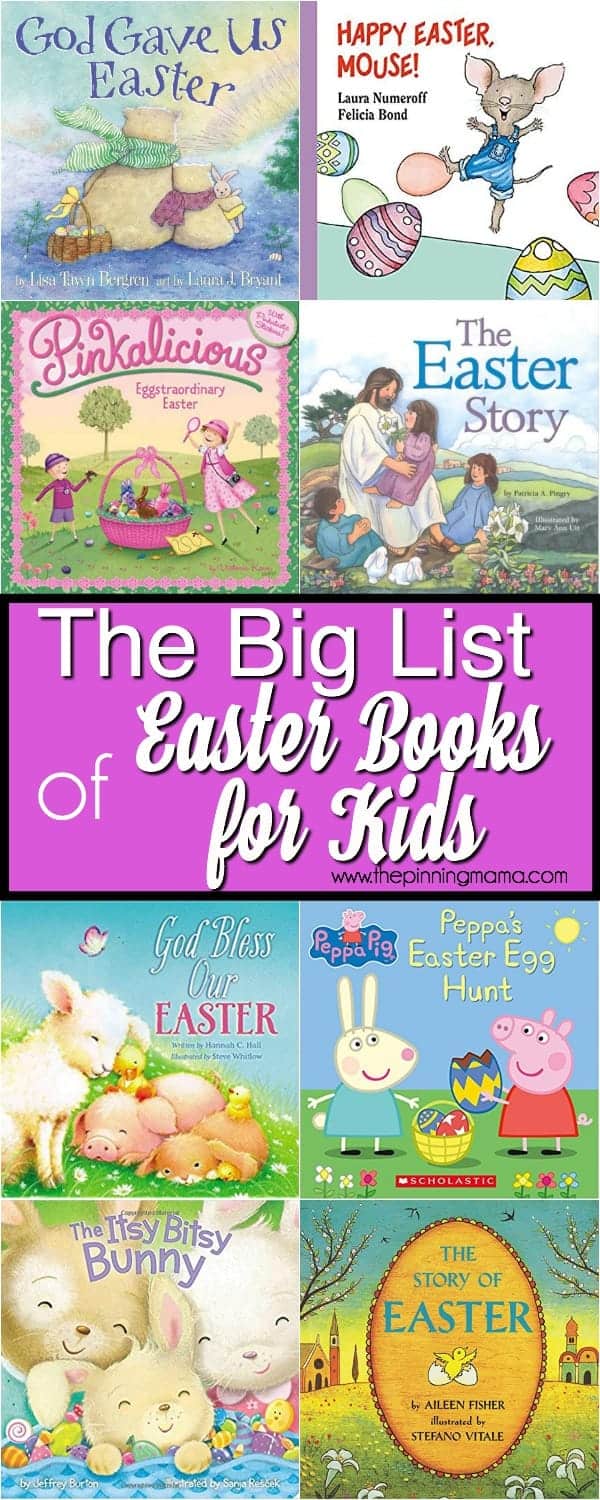 The Ultimate list of Easter Books for kids, Religious and non Religious.