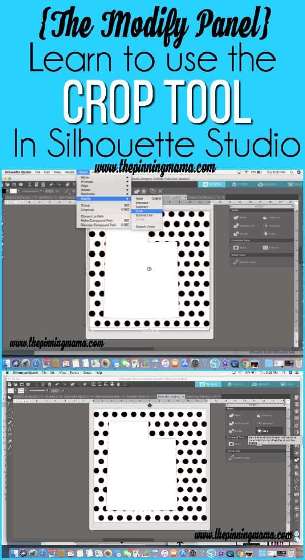 The Modify Panel in Silhouette Studio.