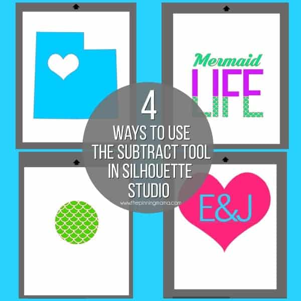 4 ways to use the subtract tool in Silhouette Studio. 