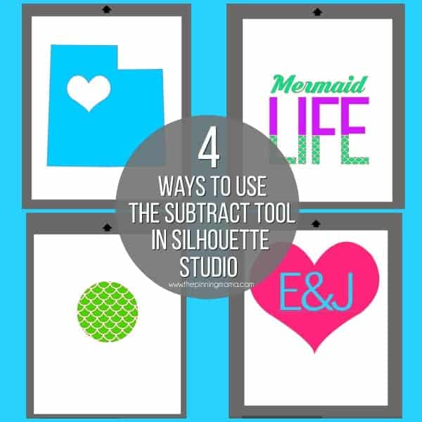 4 ways to use the subtract tool in Silhouette Studio.