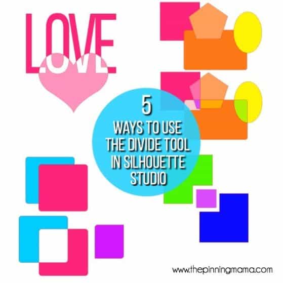 5 different ways to use the divide tool in Silhouette Studio.