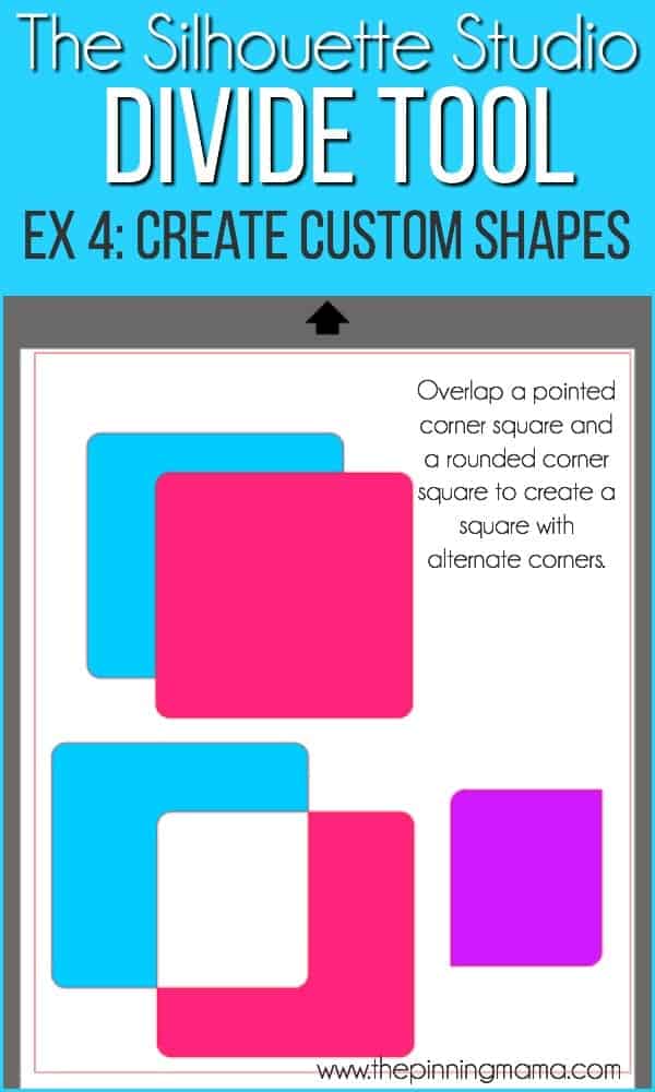 Create custom shapes using the divide tool. 