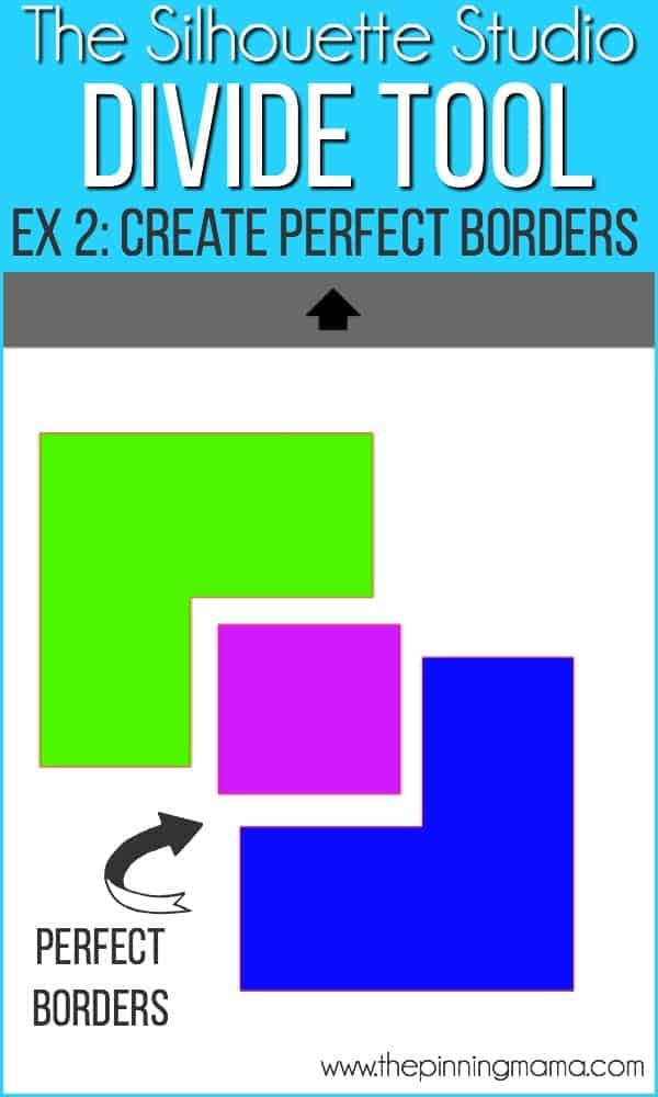 Create perfect borders using the divide tool in Silhouette studio.