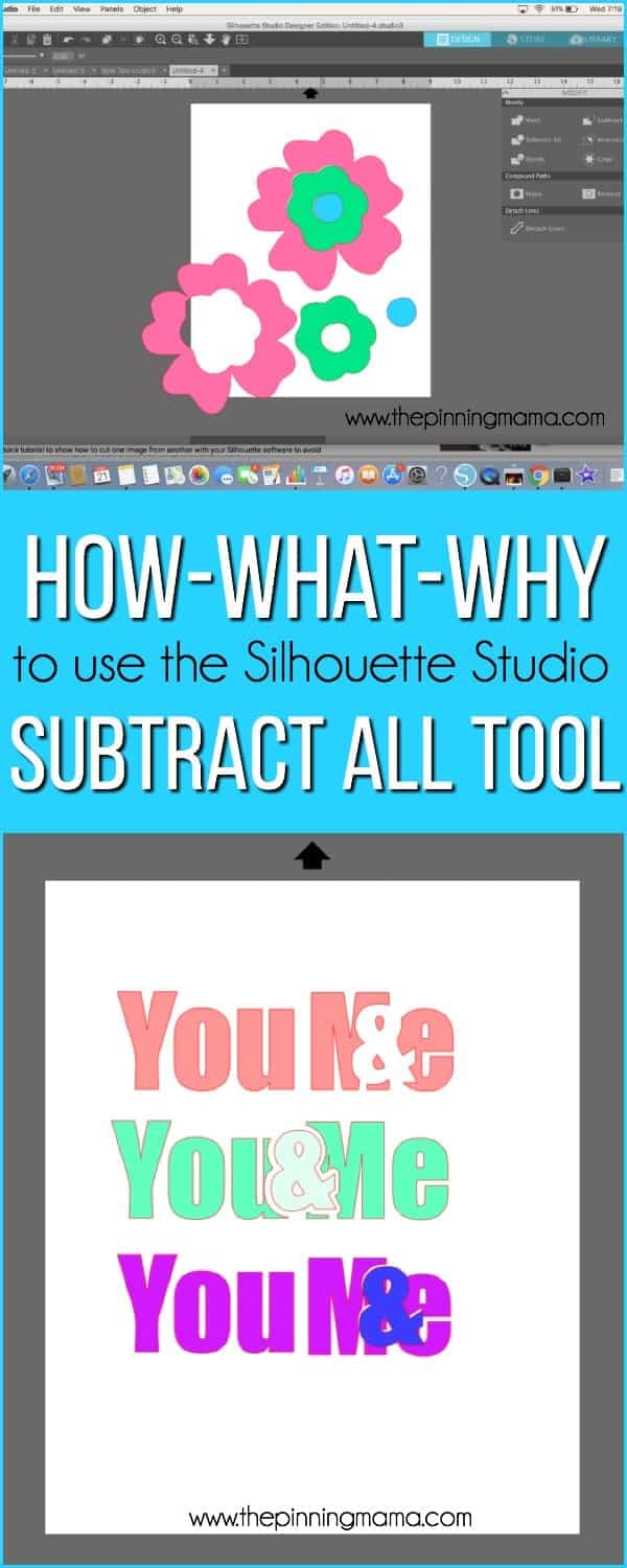 How-What-Why to use the Subtract All Tool in Silhouette Studio. 