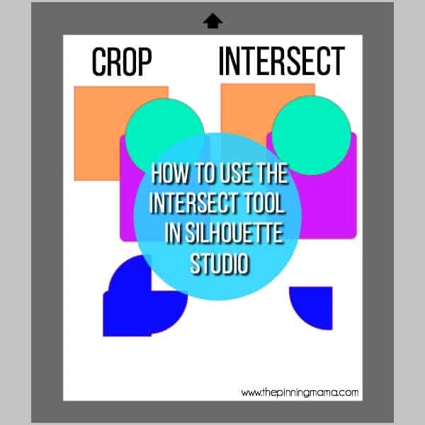 How to use the intersect tool in Silhouette Studio.