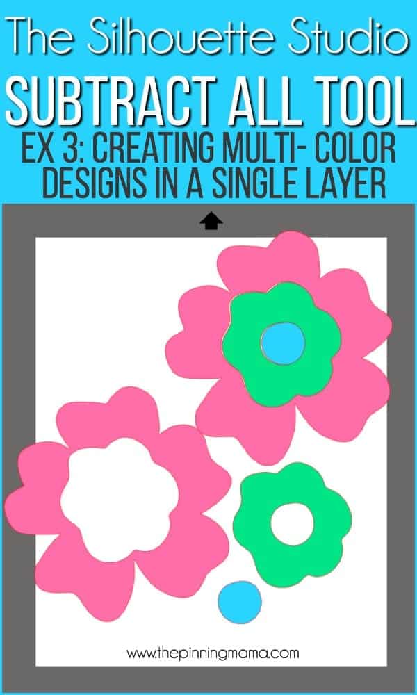 Creating multi-layer designs using the subtract all tools in silhouette studio.