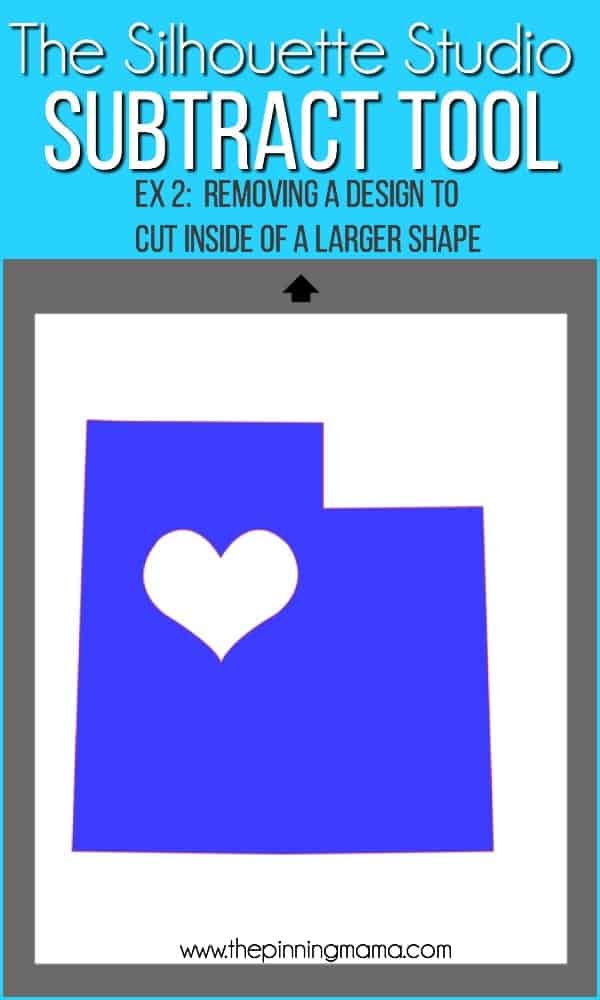 Removing a design to cut out of a larger shape in Silhouette Studio. 