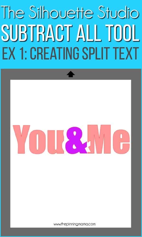 The subtract tool, Ex 1 Split Text.