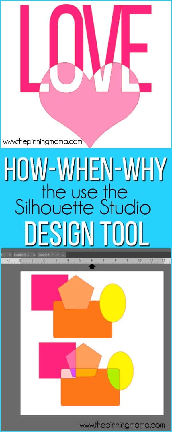 how..when..why to use the design tool in Silhouette Studio. 