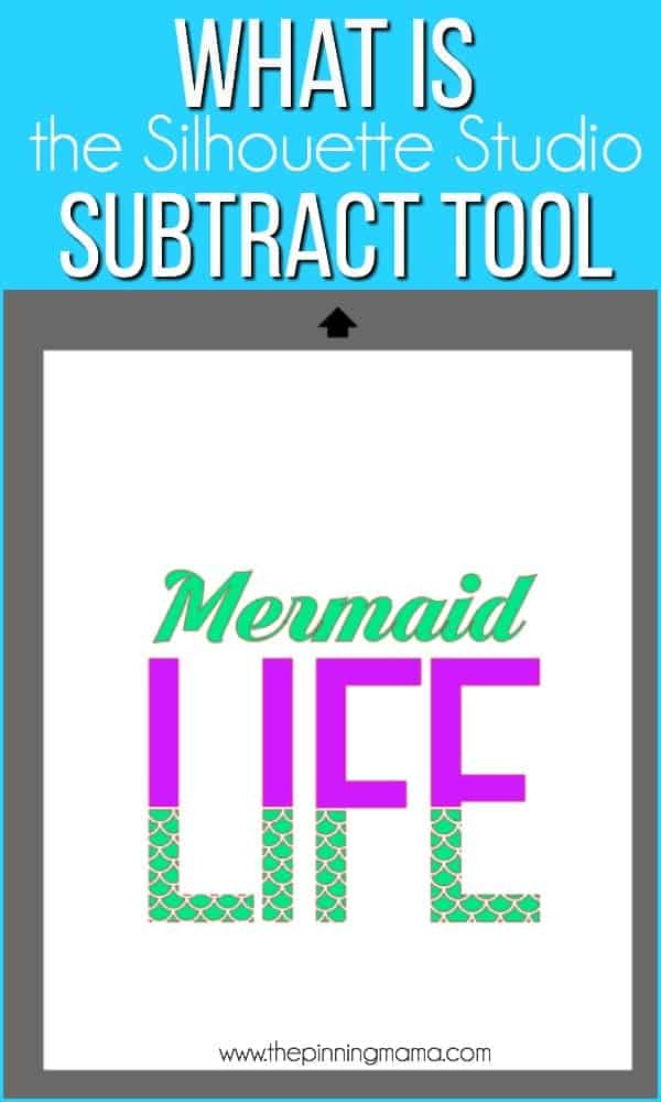 What is the Subtract tool in Silhouette Studio