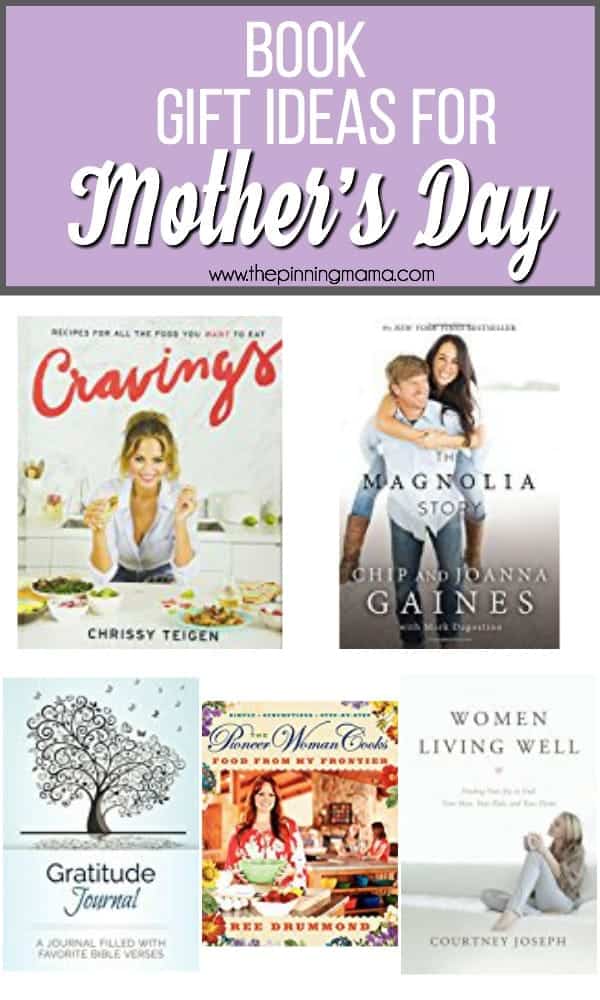 Book gift ideas for Mother's Day.