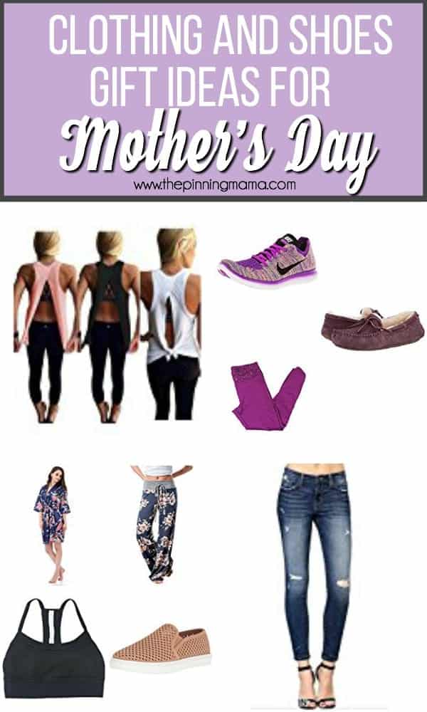 Clothing and Shoes gift ideas for Mother's Day. 
