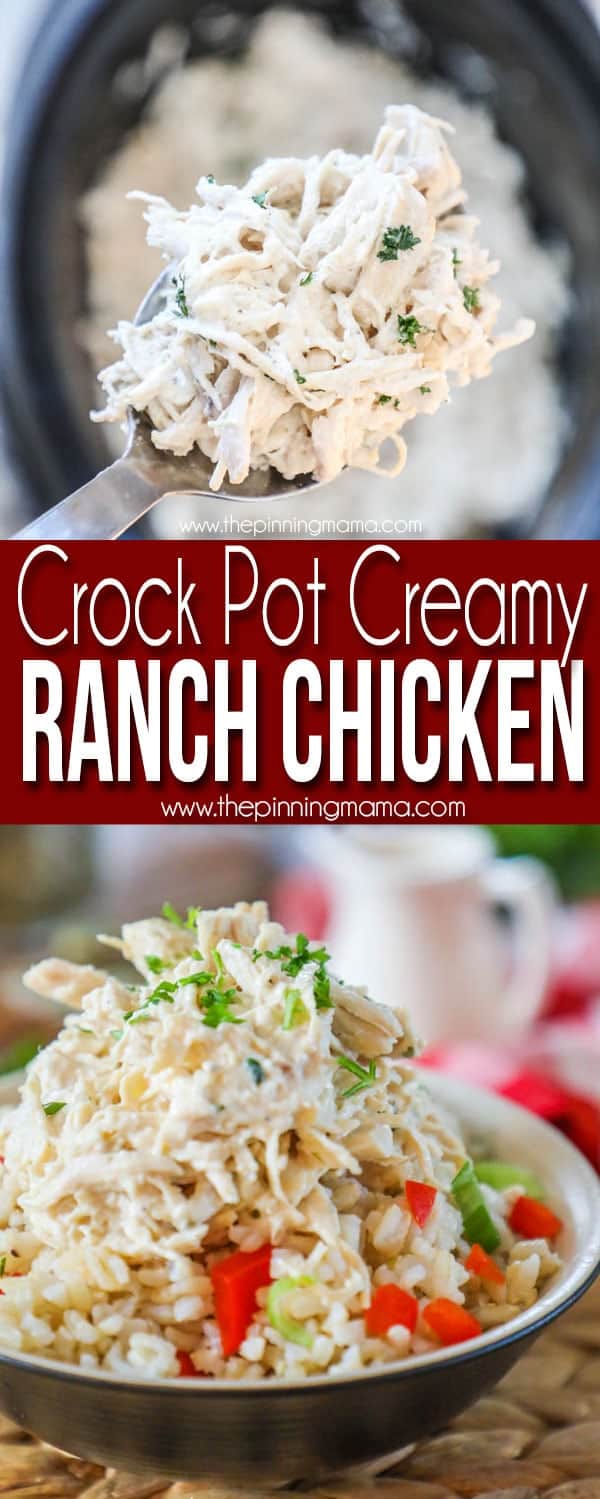 Crock Pot Ranch Chicken • The Pinning Mama