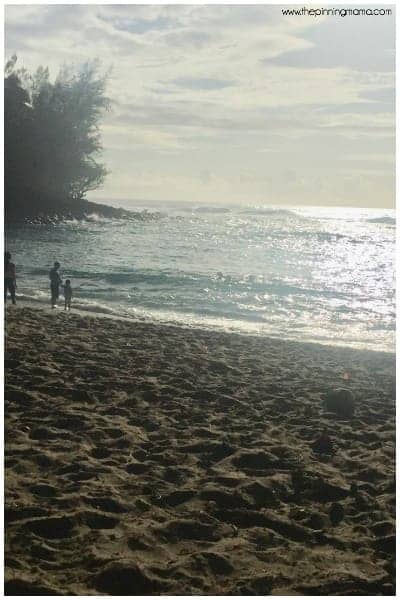 Watching the sunset at Ke'e Beach in Kauai.
