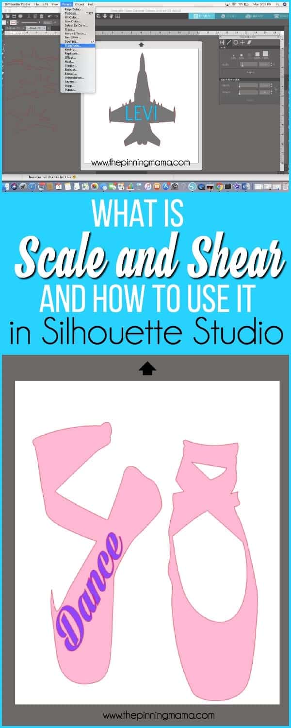What is Scale and Shear and how to use it in Silhouette Studio. 