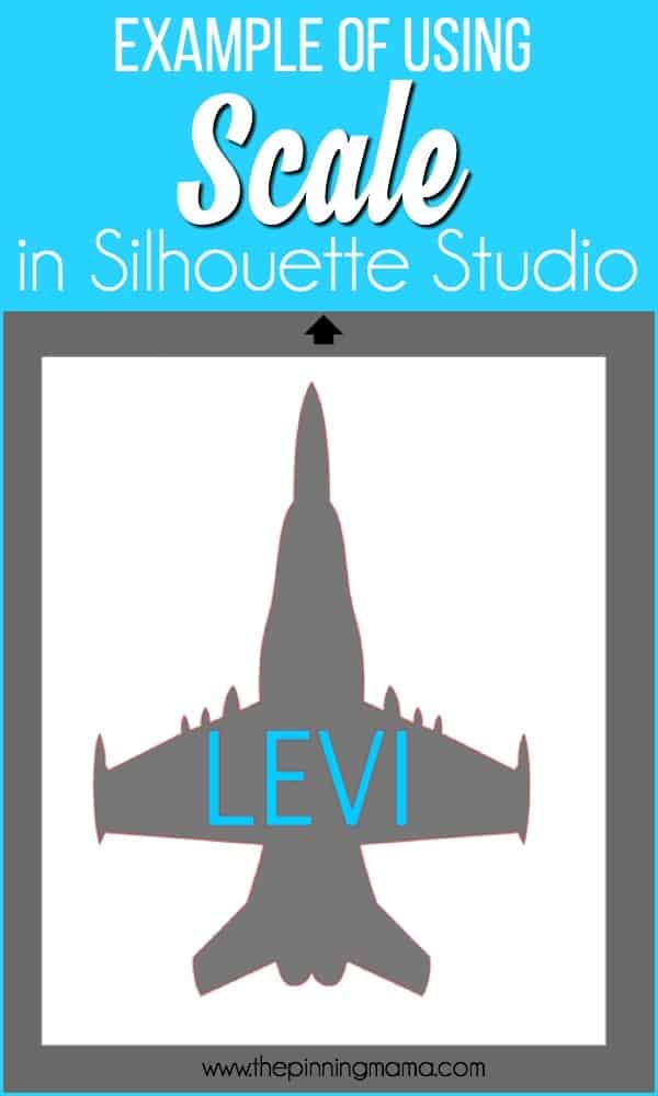 Example of using the Scale Feature in Silhouette Studio. 