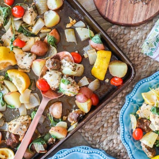 Sheet Pan Chicken with Chorizo
