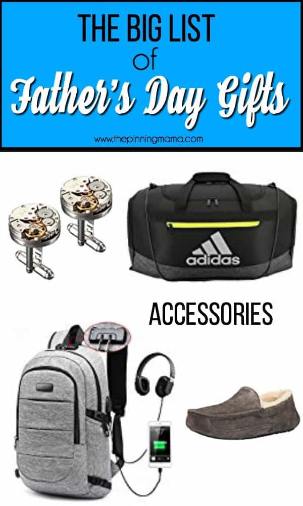 The big list of gift ideas For Father's Day. 