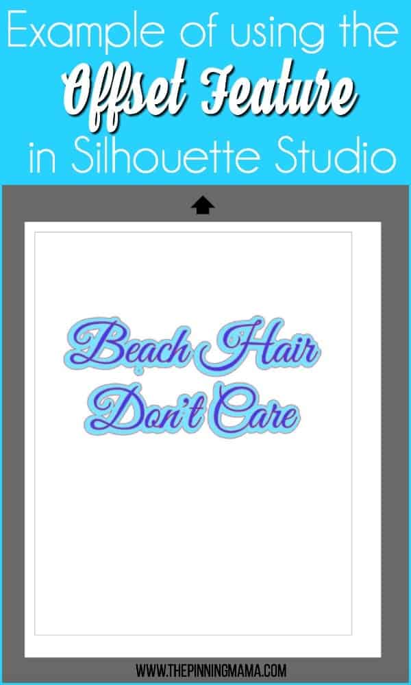 Example of using the Offset feature in Silhouette Studio.