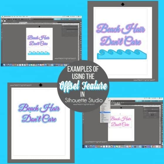 Examples of using the Offset feature in Silhouette Studio.