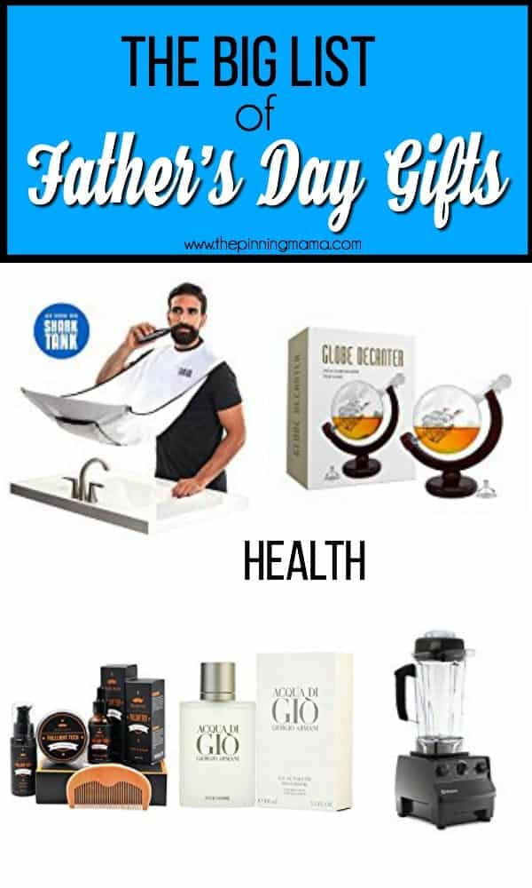 The big list of Gift Ideas for Father's Day. 