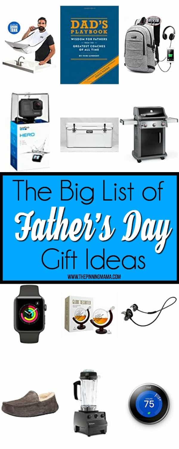 The BIG list of Father's Day Gift ideas.