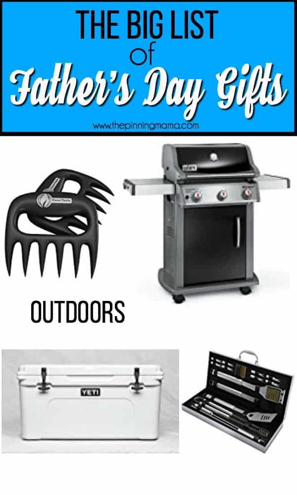 The Big list of Gift Ideas for Father's Day.