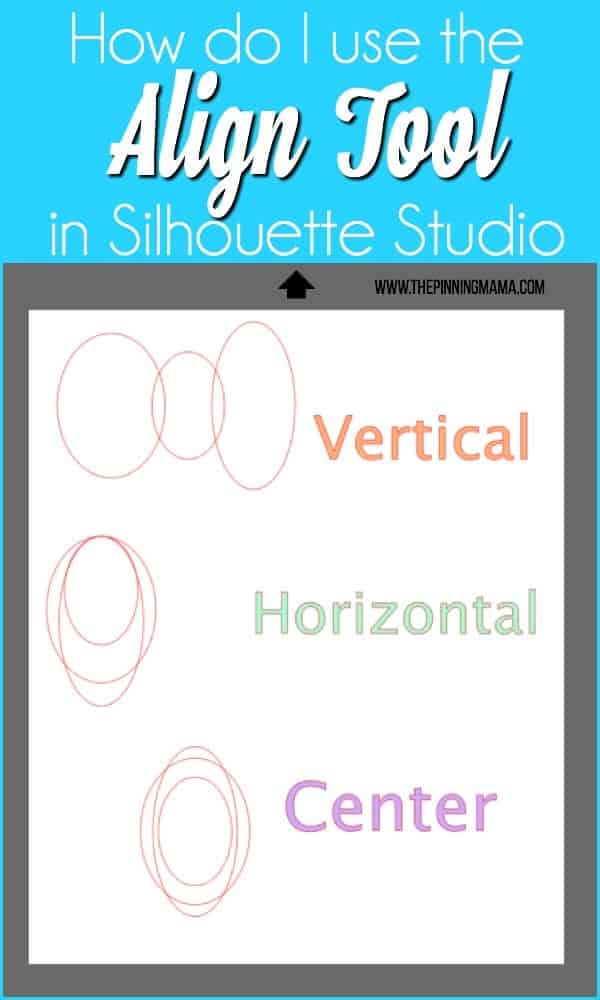 Different ways of using the Align tool in Silhouette Studio.