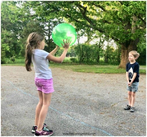 Beach Ball toss game for school parties.