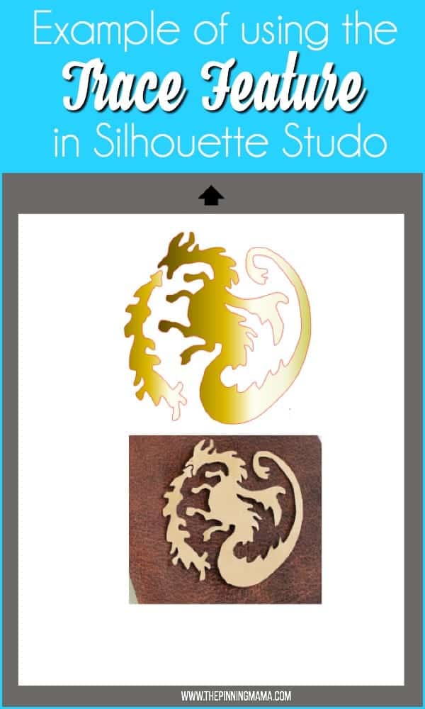Example of using the Trace Feature in Silhouette Studio.