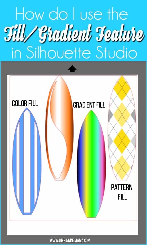 How do I use the Fill/Gradient feature in Silhouette Studio.