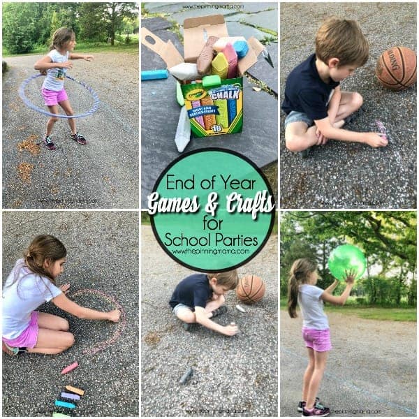 End of year games and craft ideas for school parties.