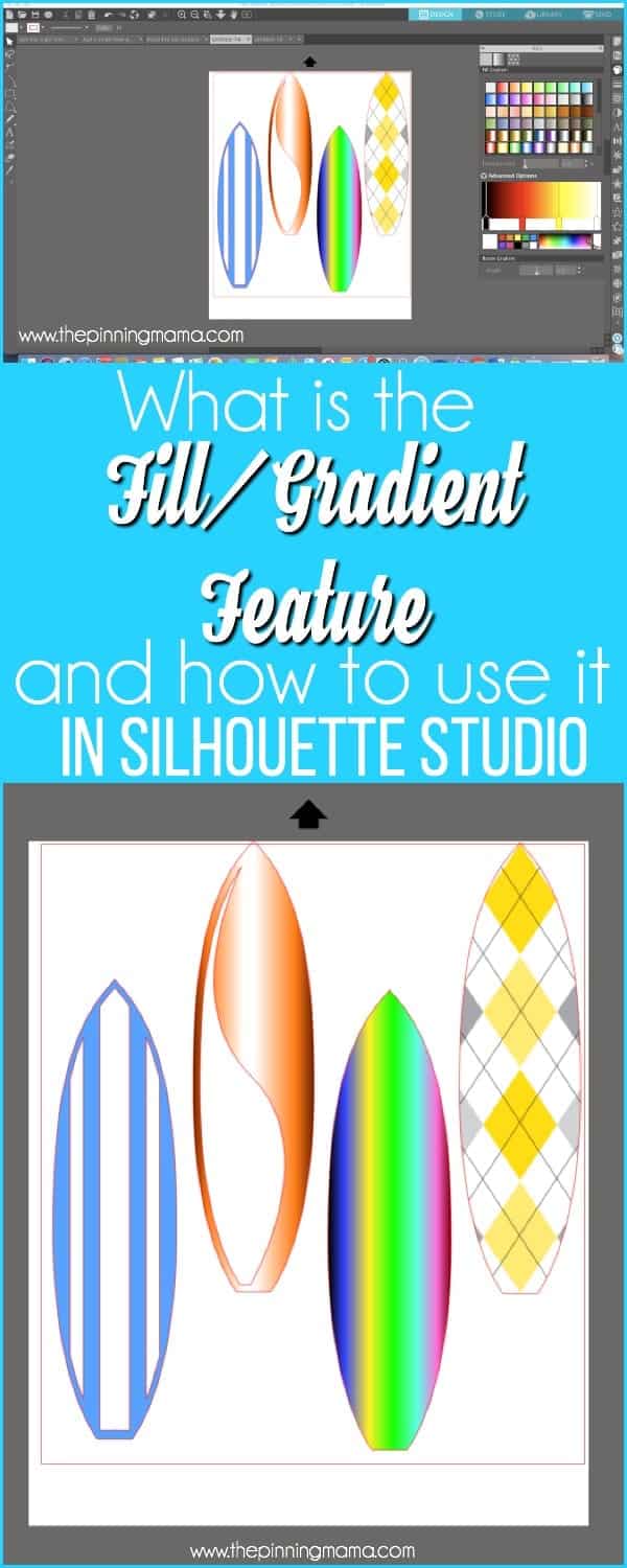 What is the Fill/Gradient feature and how to use it in Silhouette Studio. 