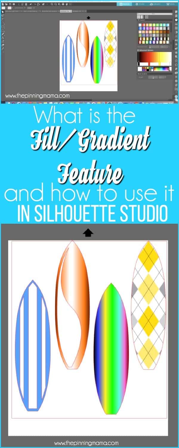 What is the Fill/Gradient feature and how to use it in Silhouette Studio.