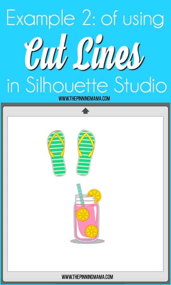 Example of using Cut Lines in Silhouette Studio. 