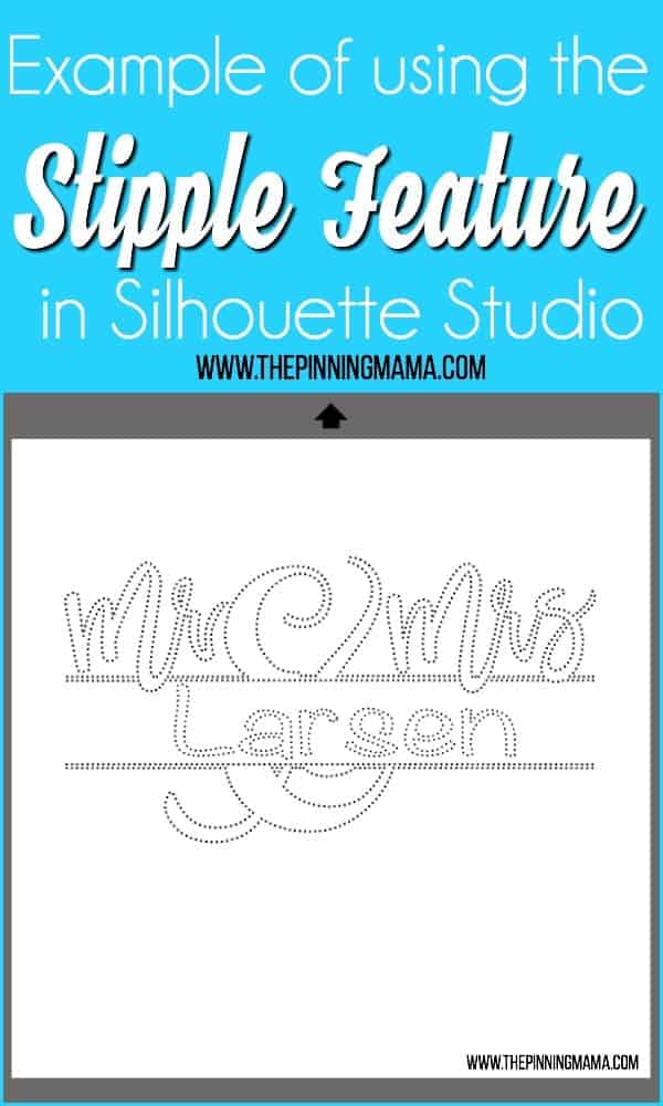 Example of using the Stipple Feature in Silhouette Studio.