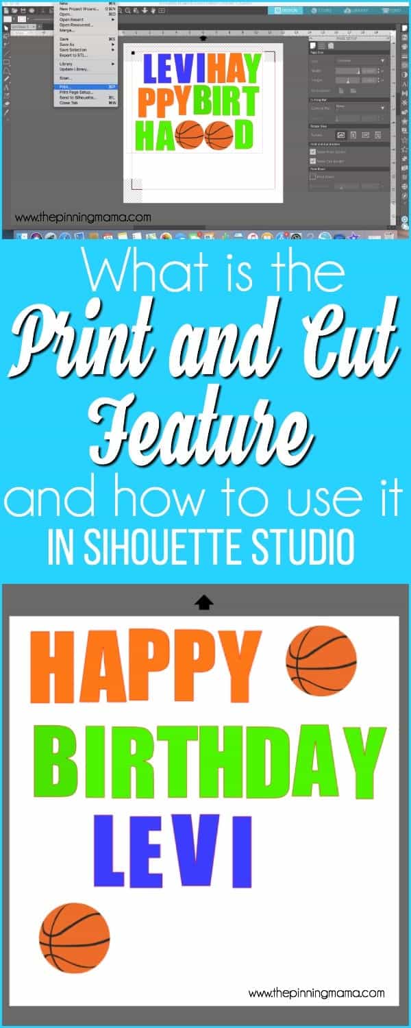 What is the print and cut feature and how to use it in Silhouette Studio. 