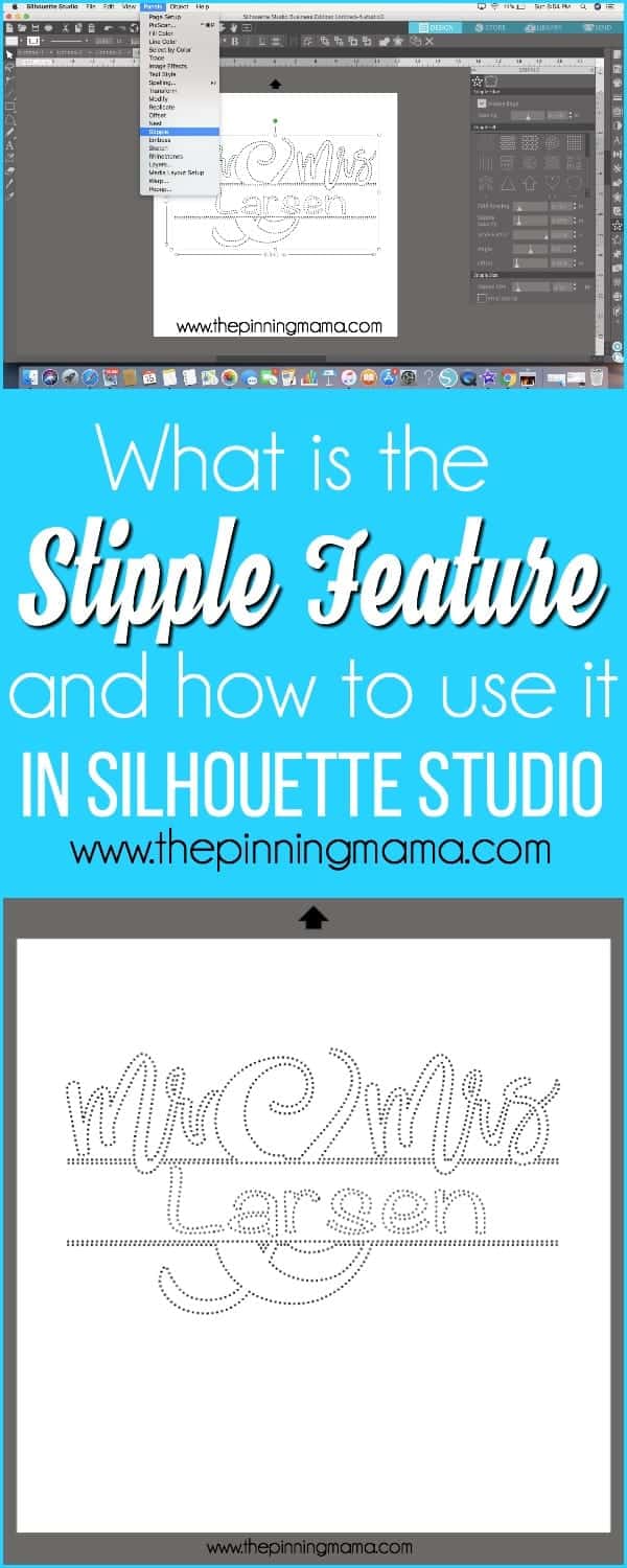 What is the Stipple Feature and how to use it in Silhouette Studio. 