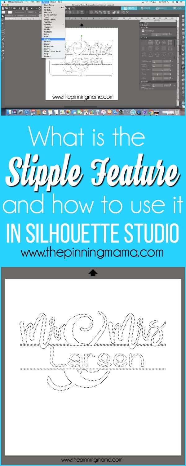What is the Stipple Feature and how to use it in Silhouette Studio.