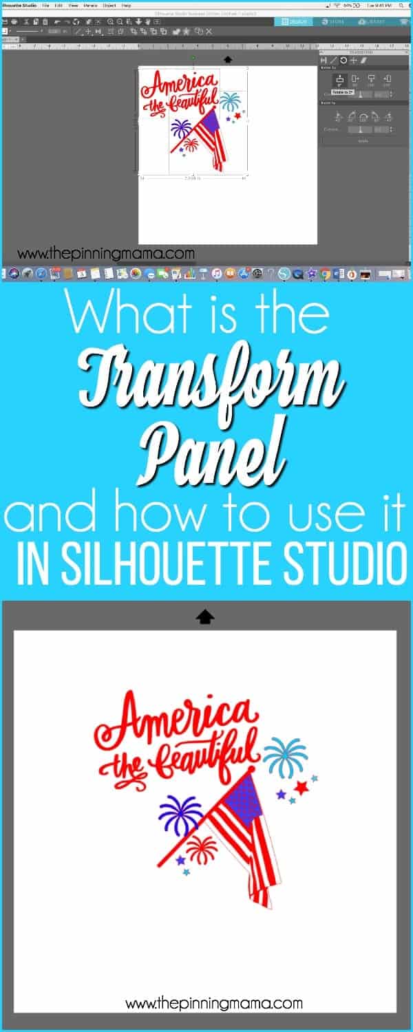 What is the Transform Panel and how to use it in Silhouette Studio.