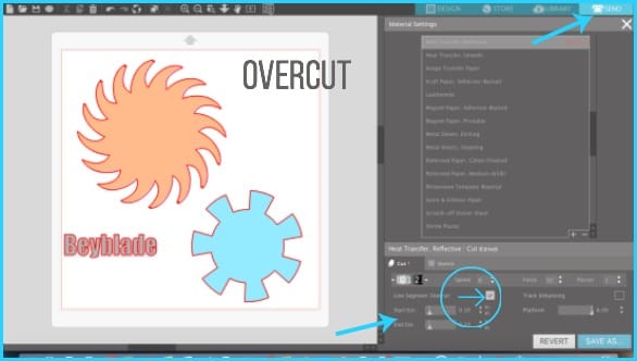 Where to find Overcut in Silhouette Studio.