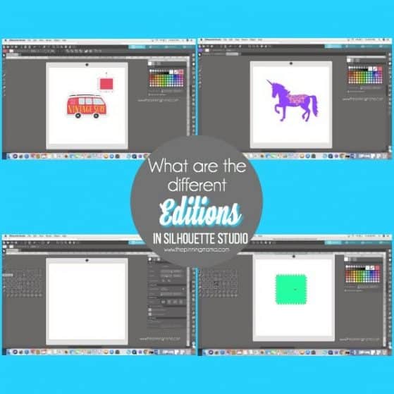 What are the different editions in Silhouette Studio.