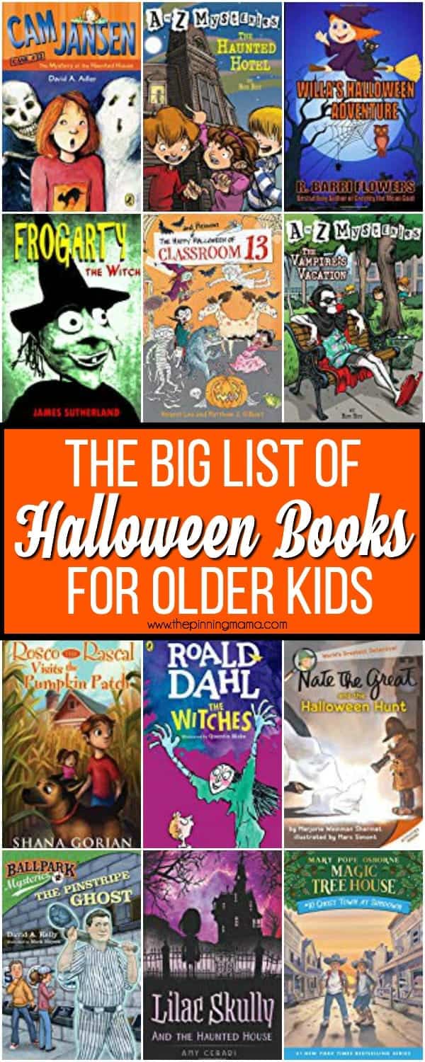 The Big List of Halloween Books for older KIDS.