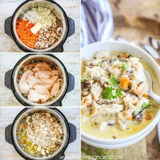 Instant Pot Creamy Chicken and Rice Soup