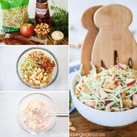 Ingredients used for Whole30 Broccoli Slaw