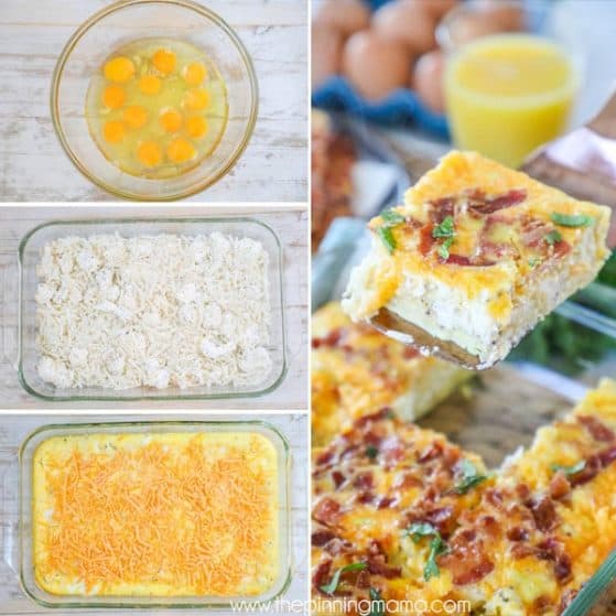 Step by Step Picture of Easy Breakfast Casserole with Bacon