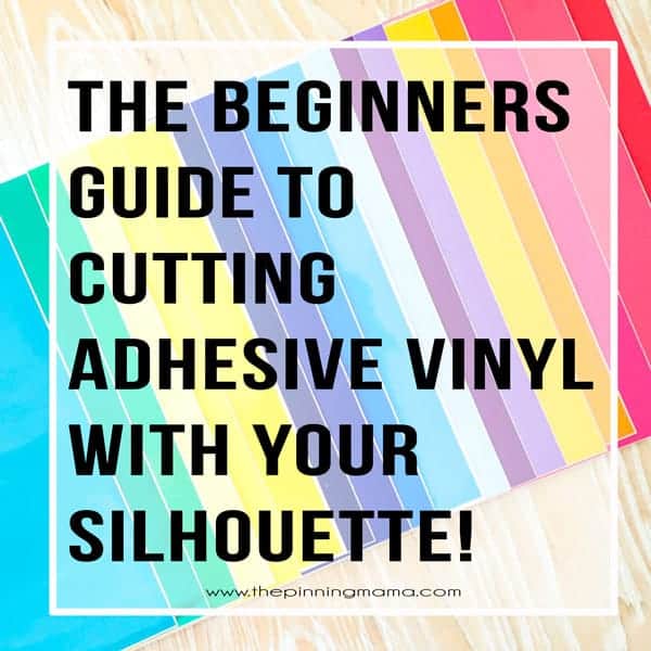 The beginners guide to cutting adhesive vinyl with your silhouette. 